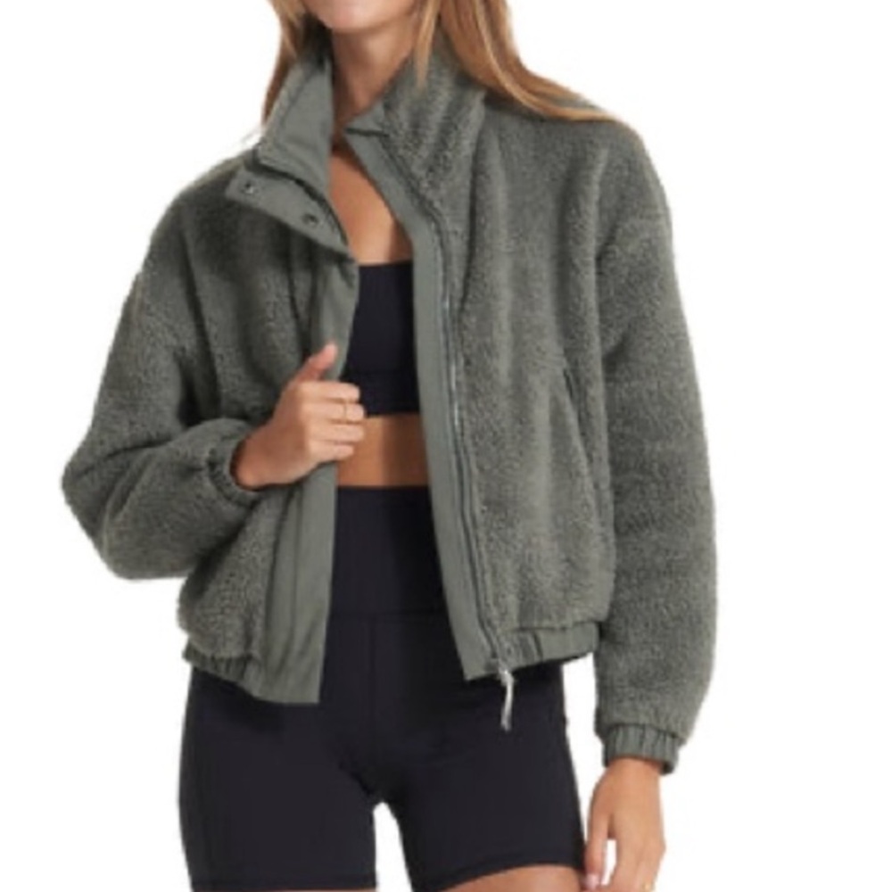 Vuori Sherpa Teddy Jacket Green Size M